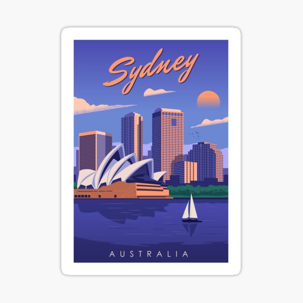 "sydney" Sticker For Sale By Arts-sexteto | Redbubble