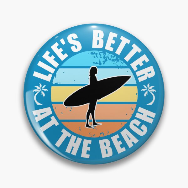 Item preview, Life's Better at the Beach Women's Retro Surfer with Surfboard Beach and Waves Design designed and sold by UpwardSpin.