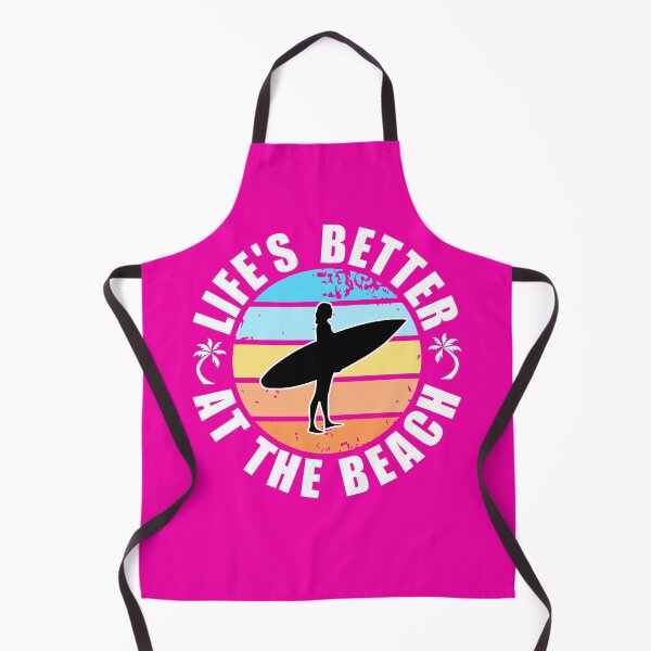 Item preview, Life's Better at the Beach Women's Retro Surfer with Surfboard Beach and Waves Design designed and sold by UpwardSpin.