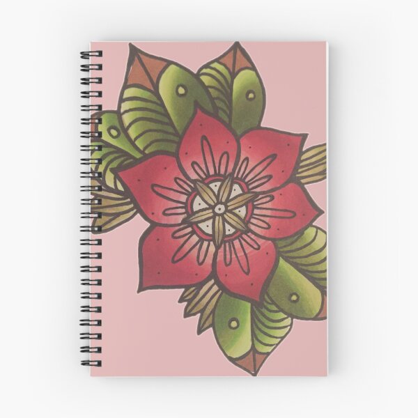 Item preview, Nueva Escuela / American Traditional Flower Tattoo designed and sold by QueenPoppy.