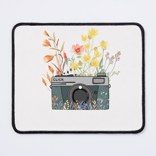 Item preview, Vintage Camera with Wildflowers designed and sold by HappyLifeCreate.