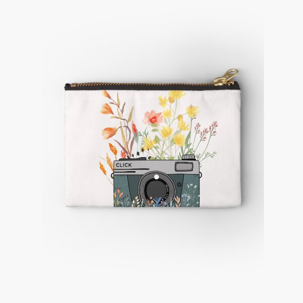 Item preview, Vintage Camera with Wildflowers designed and sold by HappyLifeCreate.