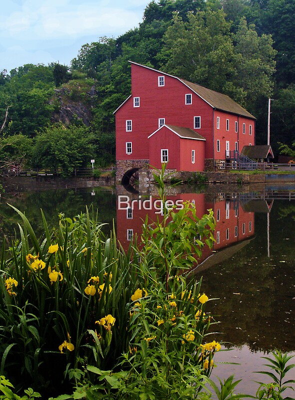 "Flowers At The Mill" by Bridges Redbubble