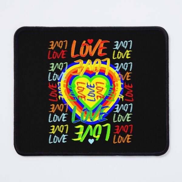 Item preview, Rainbow Heart Love LGBT Pride Word Art designed and sold by artfulnotebook.