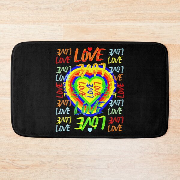 Item preview, Rainbow Heart Love LGBT Pride Word Art designed and sold by artfulnotebook.