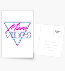 "Miami Vibes" - Retro Néon 80's Style Cartes postales