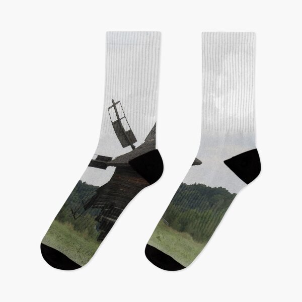 Item preview, Ukraine Ancient Wooden Windmill on Meadow designed and sold by r-silver.