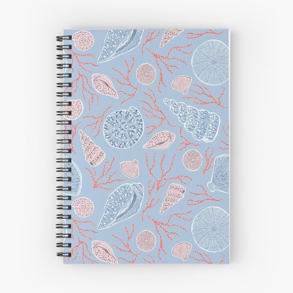 Item preview, Coral Undersea Shells Blue designed and sold by sarahmutter.