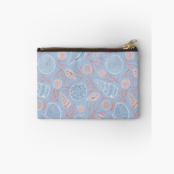Item preview, Coral Undersea Shells Blue designed and sold by sarahmutter.