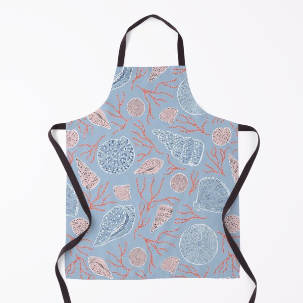Item preview, Coral Undersea Shells Blue designed and sold by sarahmutter.