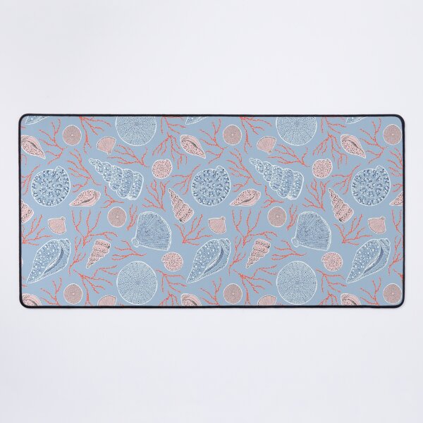 Item preview, Coral Undersea Shells Blue designed and sold by sarahmutter.