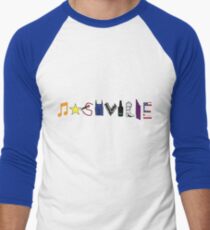 nashville illustrations Baseball ¾ Sleeve T-Shirt