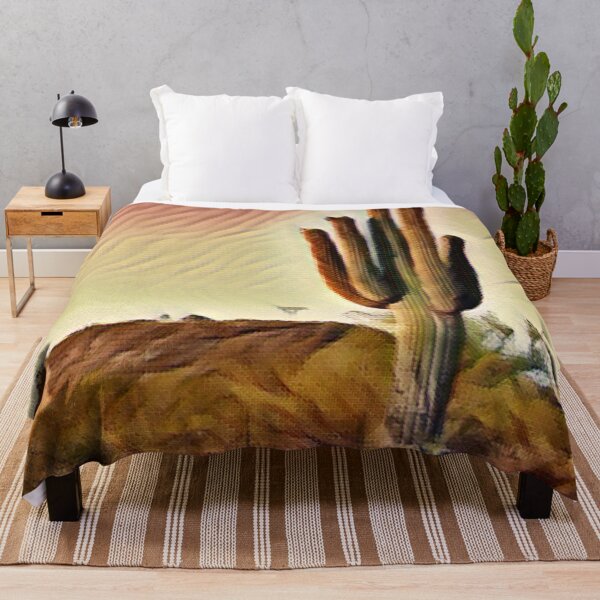 Item preview, Painted Saguaro Cactus Sunset designed and sold by HappyLifeCreate.