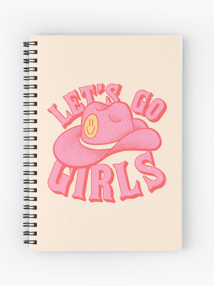 Let's Go Girls | Pink Cowboy Cowgirl Rodeo Hat Preppy Aesthetic  Bachelorette Party | HOWDY Y'ALL | White Background | Tapestry