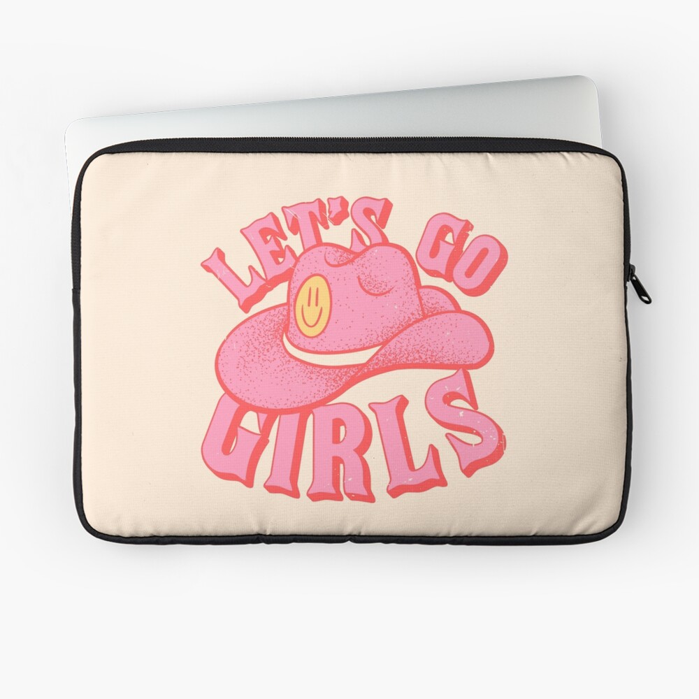 Let#39;S Go Girls Pink Cowboy Cowgirl Rodeo Hat Preppy Aesthetic  Bachelorette Party Howdy Yamp;Amp;#39;All White Background Sticker Vinyl  Waterproof