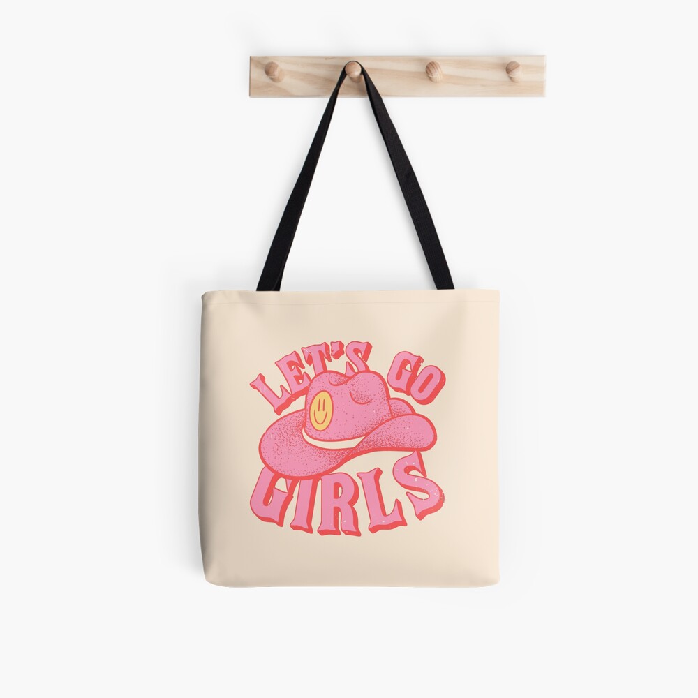 Let's Go Girls | Pink Cowboy Cowgirl Rodeo Hat Preppy Aesthetic  Bachelorette Party | HOWDY Y'ALL | White Background | Zipper Pouch