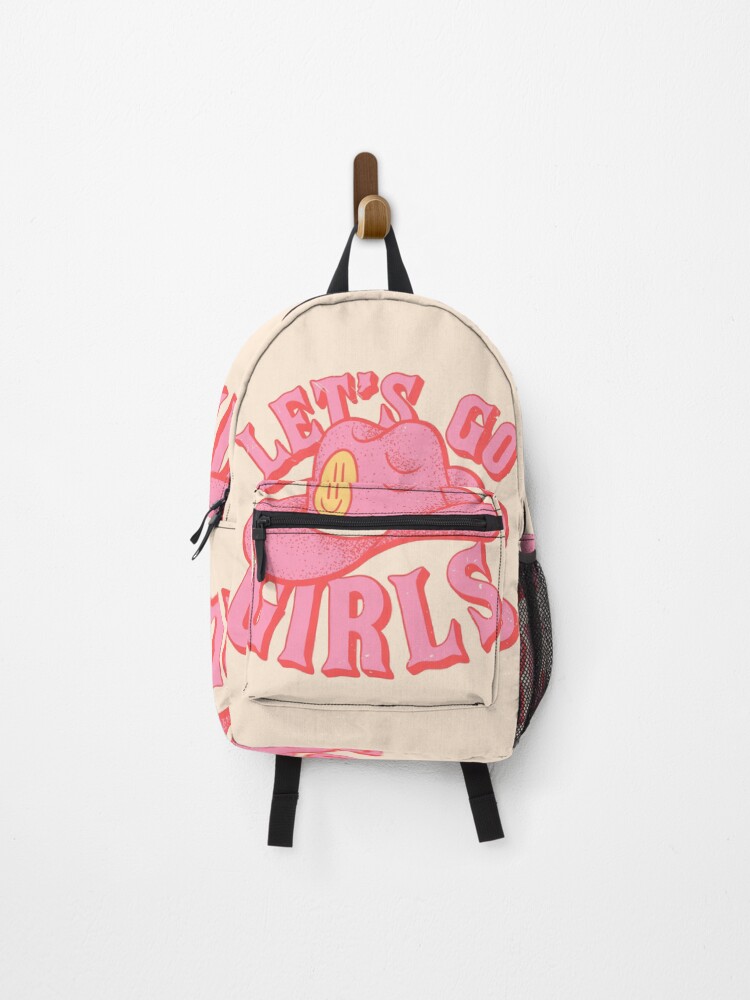 Let's Go Girls | Pink Cowboy Cowgirl Rodeo Hat Preppy Aesthetic  Bachelorette Party | HOWDY Y'ALL | White Background | Backpack