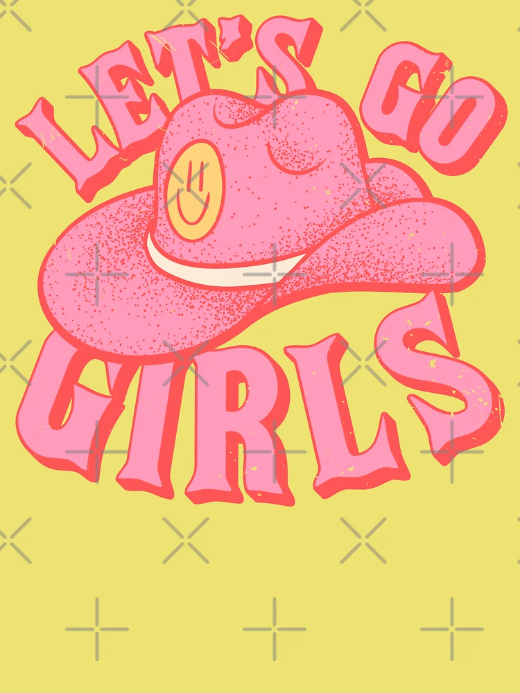 Let&#39;s Go Girls, Pink Cowboy Cowgirl Rodeo Hat Preppy Aesthetic  Bachelorette Party, HOWDY Y&amp;amp;#39;ALL, White Background  Leggings for Sale by PEARROT