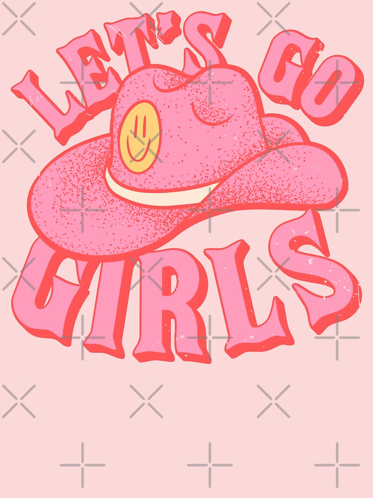 Let&#39;s Go Girls, Pink Cowboy Cowgirl Rodeo Hat Preppy Aesthetic  Bachelorette Party, HOWDY Y&amp;amp;#39;ALL, White Background Spiral  Notebook for Sale by PEARROT