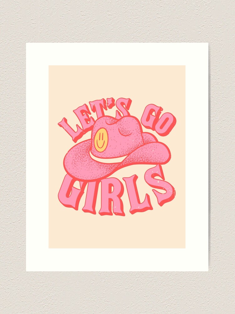 Let&#39;s Go Girls  Pink Cowboy Cowgirl Rodeo Hat Preppy