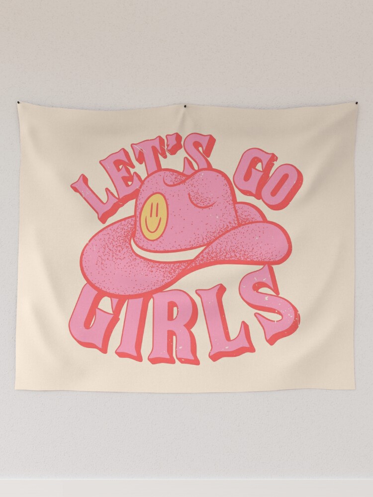 Let&#39;s Go Girls, Pink Cowboy Cowgirl Rodeo Hat Preppy Aesthetic  Bachelorette Party, HOWDY Y&amp;amp;#39;ALL, White Background Spiral  Notebook for Sale by PEARROT