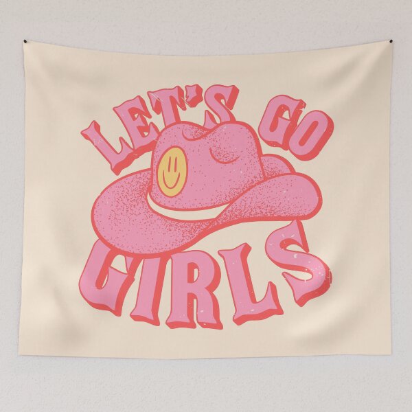 Item preview, Let's Go Girls | Pink Cowboy Cowgirl Rodeo Hat Preppy Aesthetic Bachelorette Party | HOWDY Y'ALL | White Background designed and sold by PEARROT.