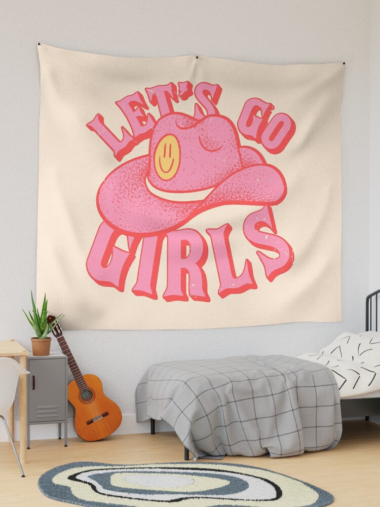 Let&#39;s Go Girls, Pink Cowboy Cowgirl Rodeo Hat Preppy Aesthetic  Bachelorette Party, HOWDY Y&amp;amp;#39;ALL, White Background  Sleeveless Top for Sale by PEARROT