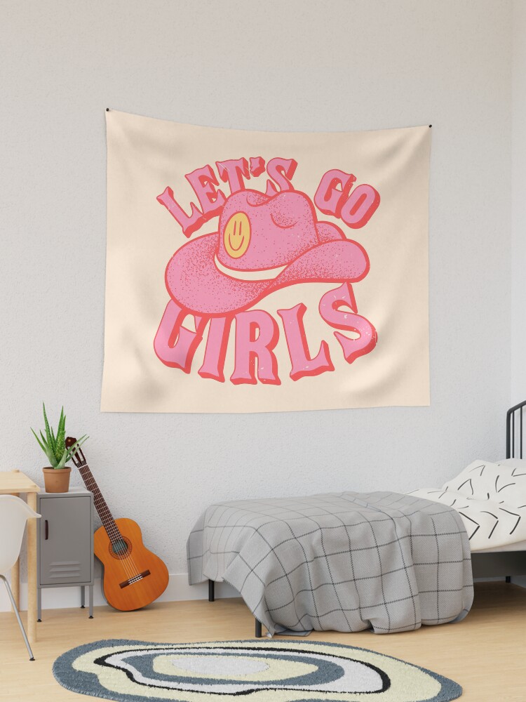 Let&#39;s Go Girls  Pink Cowboy Cowgirl Rodeo Hat Preppy