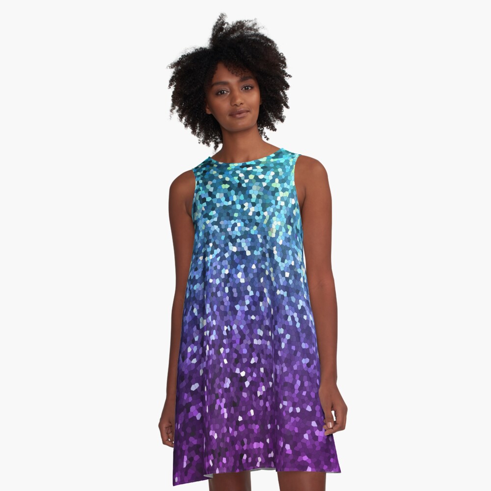 Mosaic Sparkley Texture G198 A-Line Dress