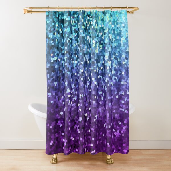 Graphic Mosaic Sparkley Texture G198 Shower Curtain