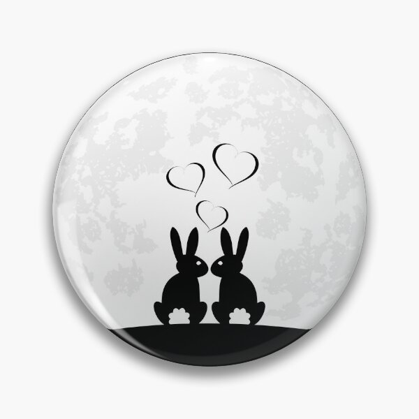 Item preview, heart rabbit bunny ladies moon love bunnies designed and sold by DerNerd.