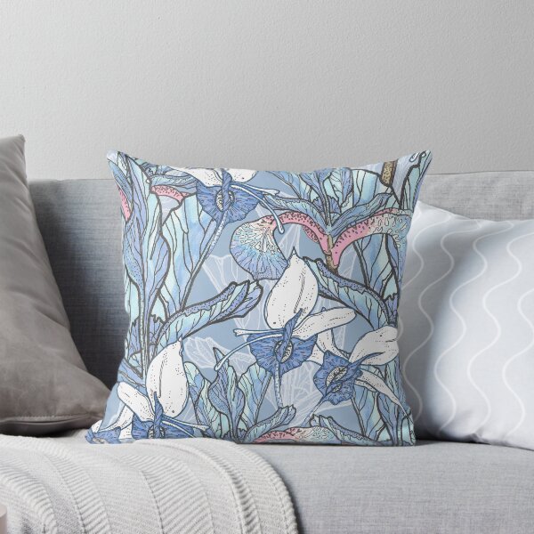 Aperçu de l'œuvre Iri et Orchidée Bleu Floral créée et vendue par sarahmutter.