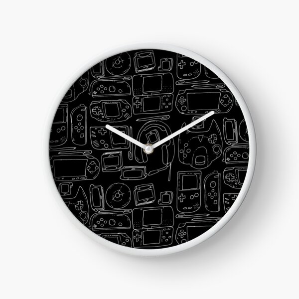 Black Video Game Toys Clock