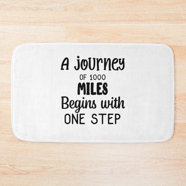 Item preview, A Journey Of 1000 Miles Begins With One Step Inspirational Quotes  designed and sold by clients.