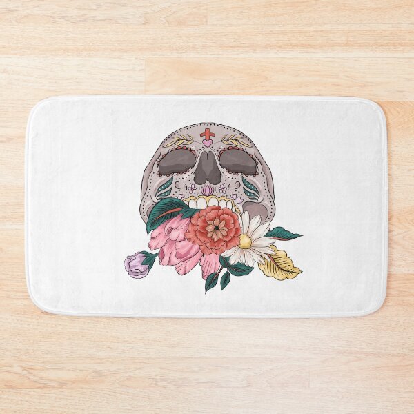 Item preview, Flower skull designed and sold by Girlinthecloud.