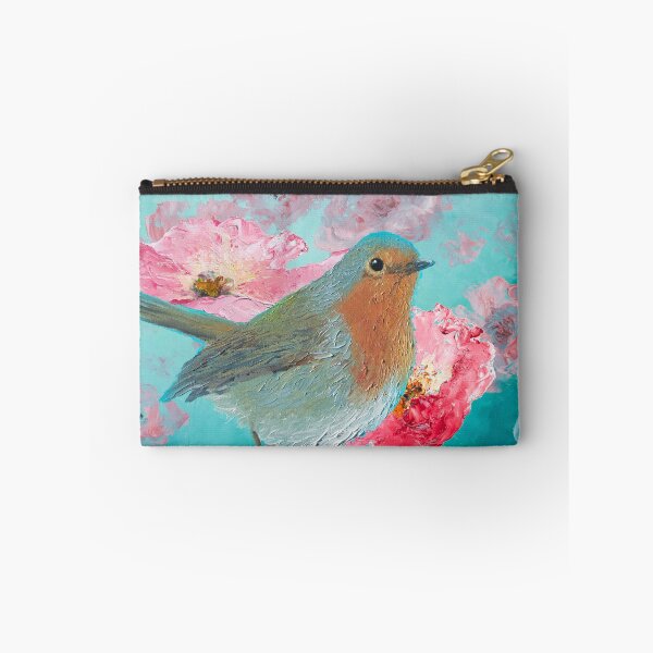 Item preview, Robin in a field of poppies designed and sold by MatsonArtDesign.