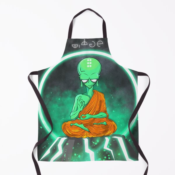 Item preview, Peace Alien Budhha Space Green designed and sold by Demonkey.