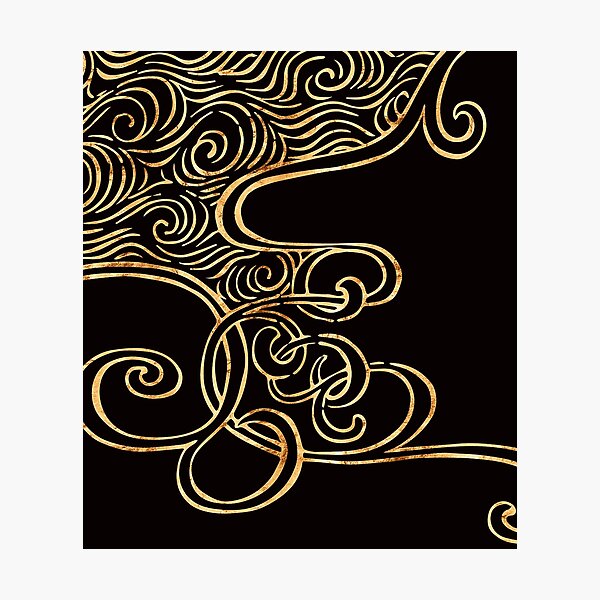 Antique gold threads Photographic Print