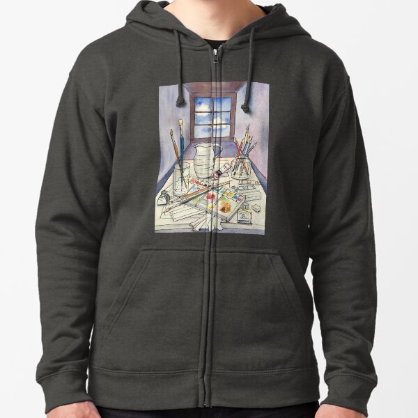 Window into Art Zipped Hoodie