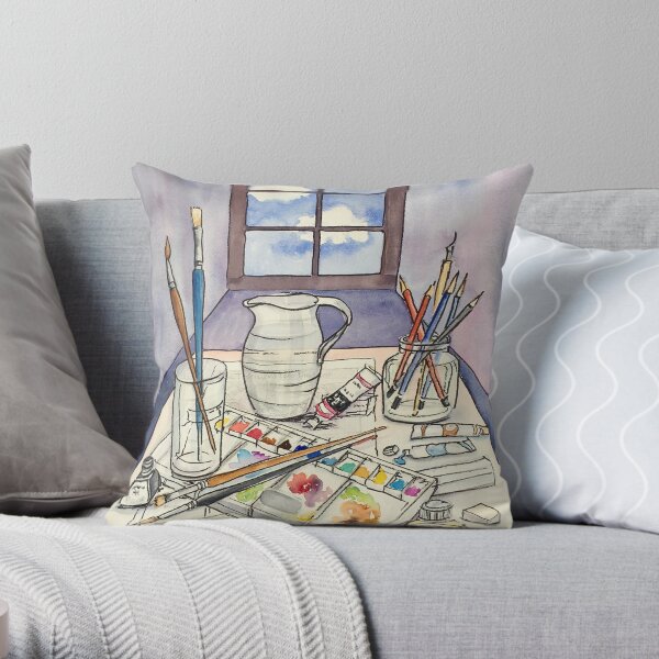 Window into Art Throw Pillow