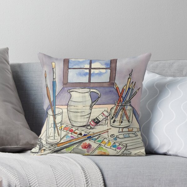 Window into Art Throw Pillow