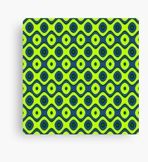 Lienzo Patrón retro azul y verde amarillo