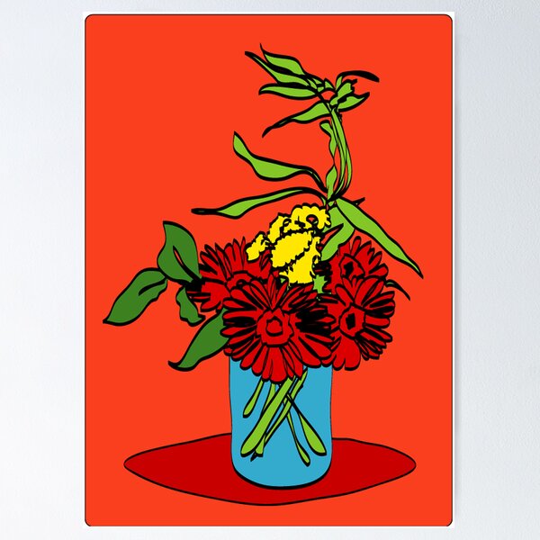 Artikelvorschau, Rote Blumen entworfen und verkauft von elaine price (monaghan).