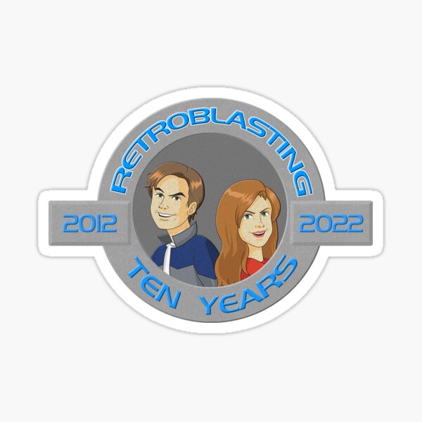 RetroBlasting 10 Years Anniversary Logo Sticker
