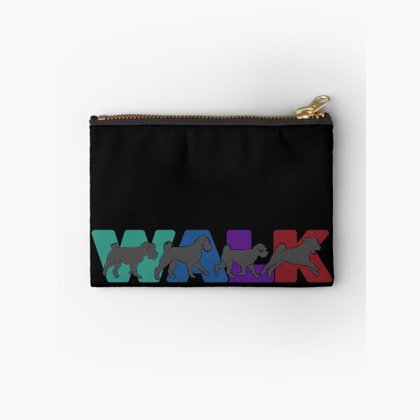 Item preview, Four cartoon dogs and the word "walk", vector illustration designed and sold by ReflectedCrafts.