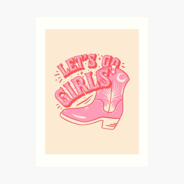 Let&#39;s Go Girls, Pink Cowboy Cowgirl Rodeo Hat Preppy Aesthetic  Bachelorette Party, HOWDY Y&amp;amp;#39;ALL, White Background Spiral  Notebook for Sale by PEARROT