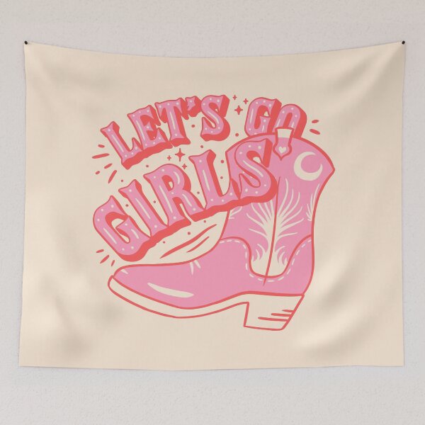 Item preview, Let's Go Girls | Pink Cowboy Cowgirl Rodeo Boot Preppy Aesthetic Bachelorette Party | HOWDY Y'ALL | White Background designed and sold by PEARROT.