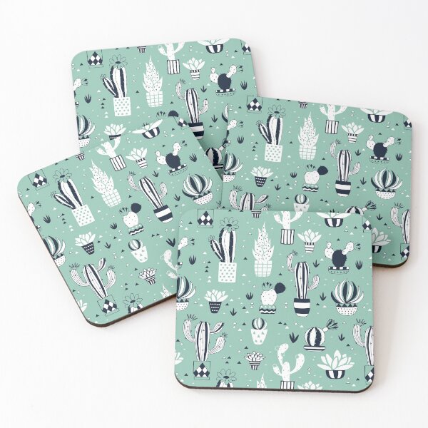 Item preview, Green cacti in a pot designed and sold by Lidiebug.