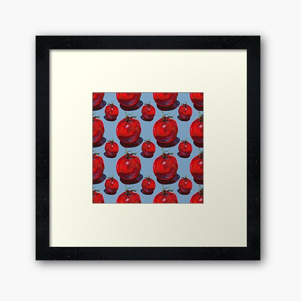 Oil painted red tomato Framed Art Print