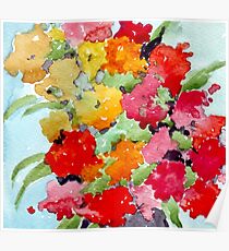 Colourful Spring garden Poster